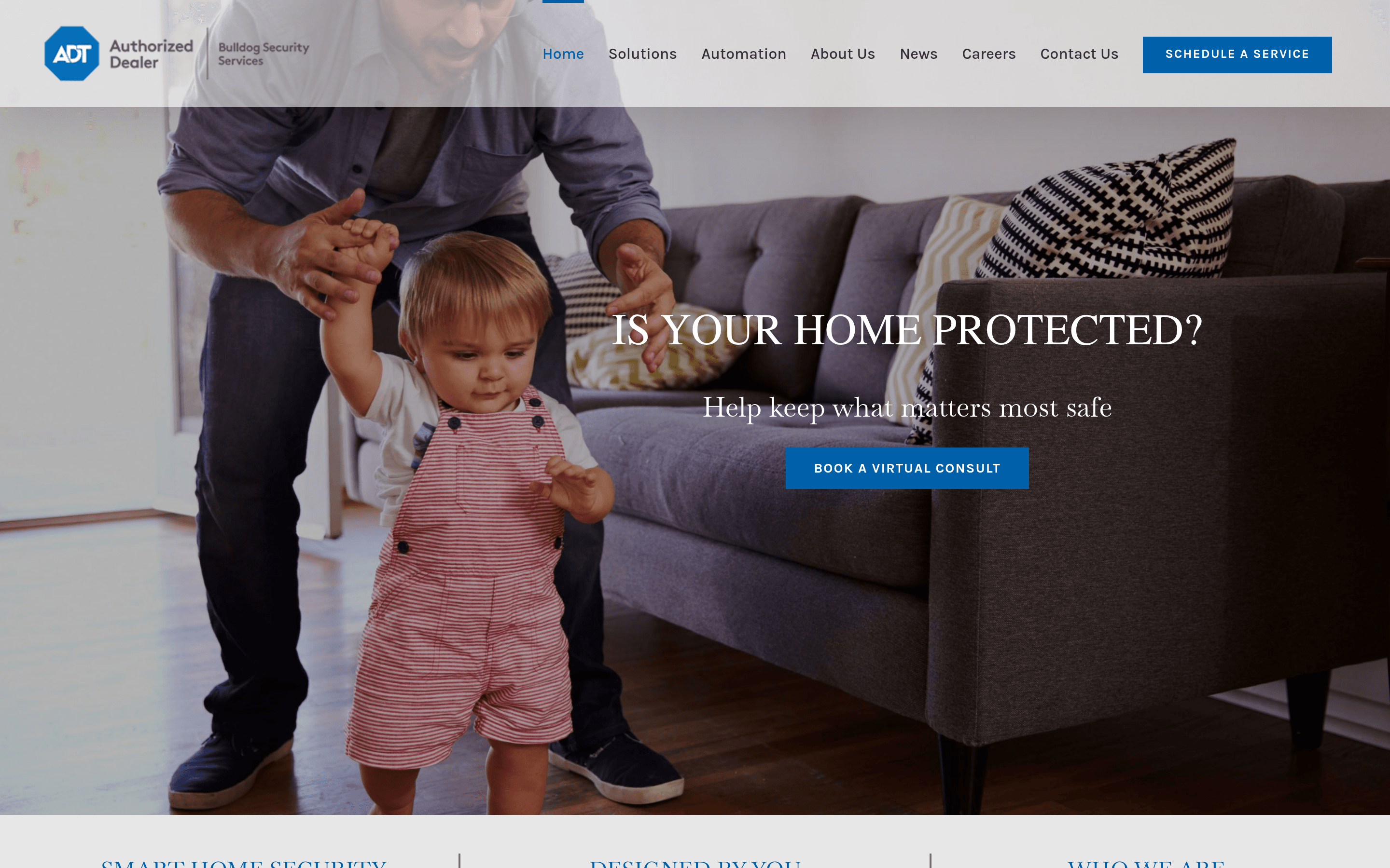 Bulldog Security Service homepage screenshot