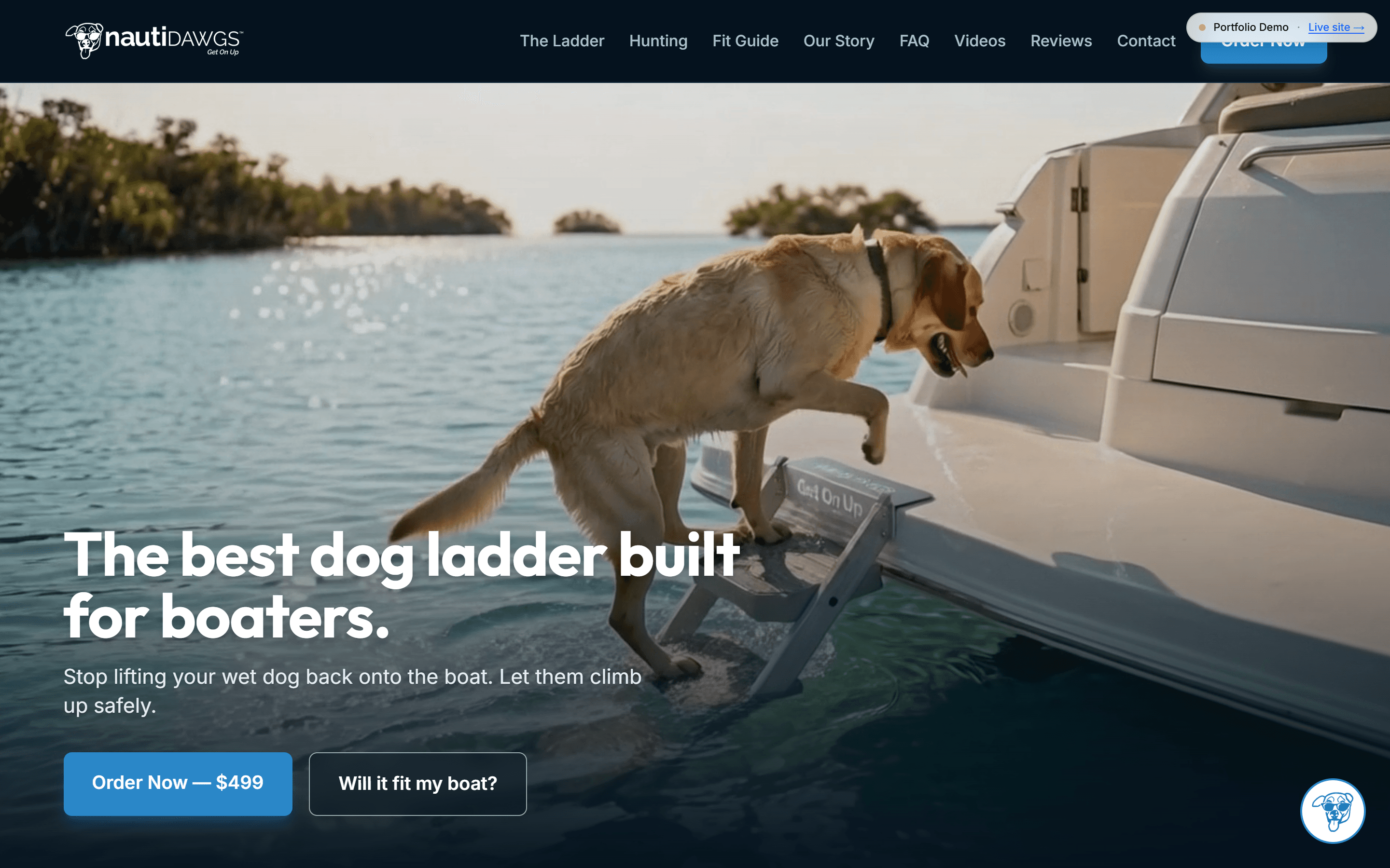 nautiDAWGS homepage screenshot